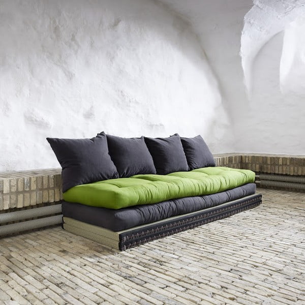 Kintama sofa "Karup Chico Gray/Lime