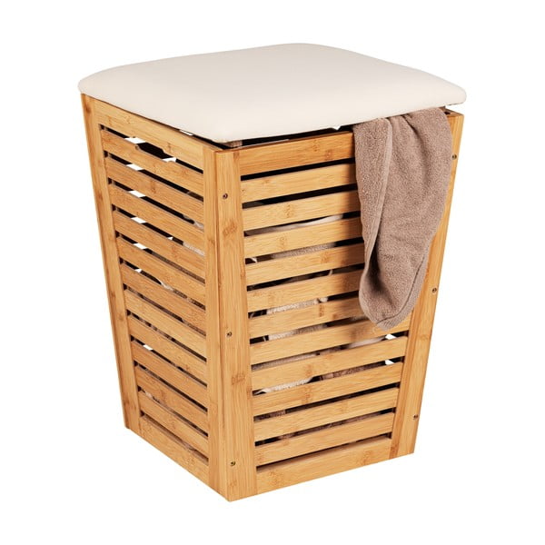 Bambukinis skalbinių krepšys 55 l - Wenko-image-2