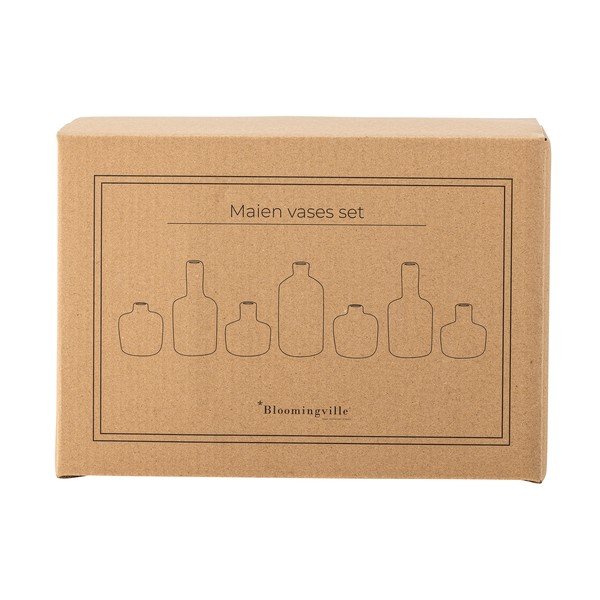 Iš akmens masės vazos 7 vnt. (aukštis 14 cm) Maien – Bloomingville-image-3