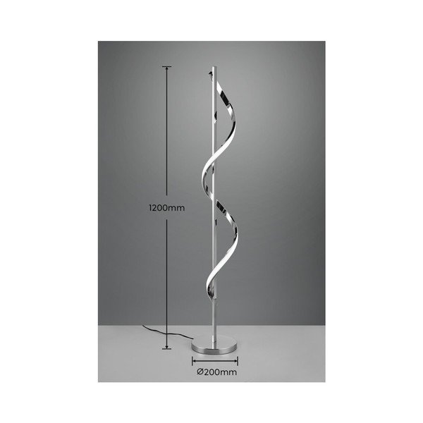 Pastatomas šviestuvas blizgios sidabrinės spalvos LED su pritemdymo funkcija (aukštis 120 cm) Isabel – Reality-image-4