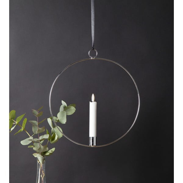 Šviečianti dekoracija sidabrinės spalvos Flamme Ring – Star Trading-image-2