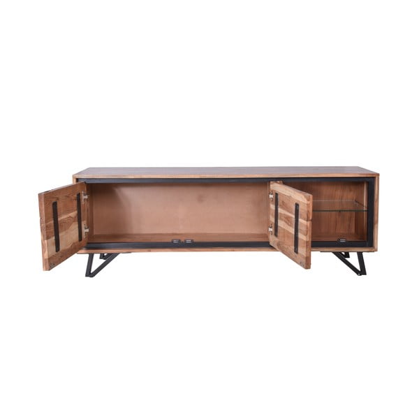 Natūralios spalvos iš akacijos masyvo TV spintelė 150x51x40 cm Ambala – Interia Home & Living-image-3