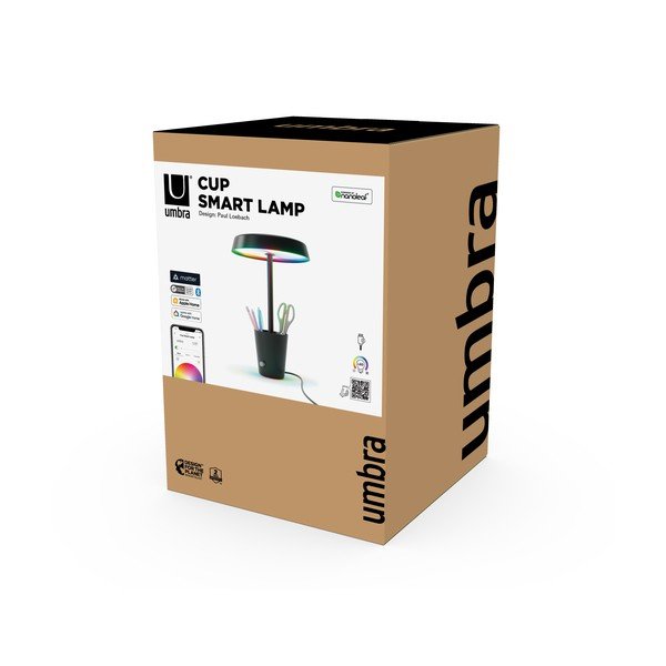 Stalinis šviestuvas matinės juodos spalvos LED (aukštis 31 cm) Cup – Umbra-image-4