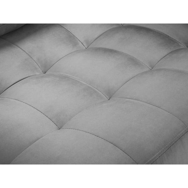 Šviesiai pilka aksominė sofa Milo Casa Santo, 219 cm-image-1