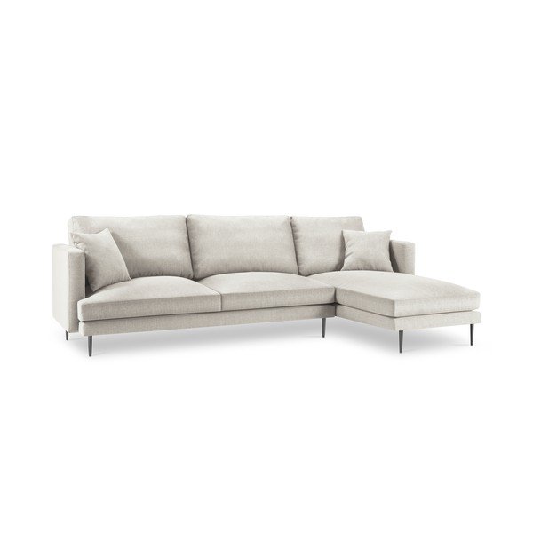Smėlio spalvos kampinė sofa Milo Casa Piero, kampas dešinėje-image-3