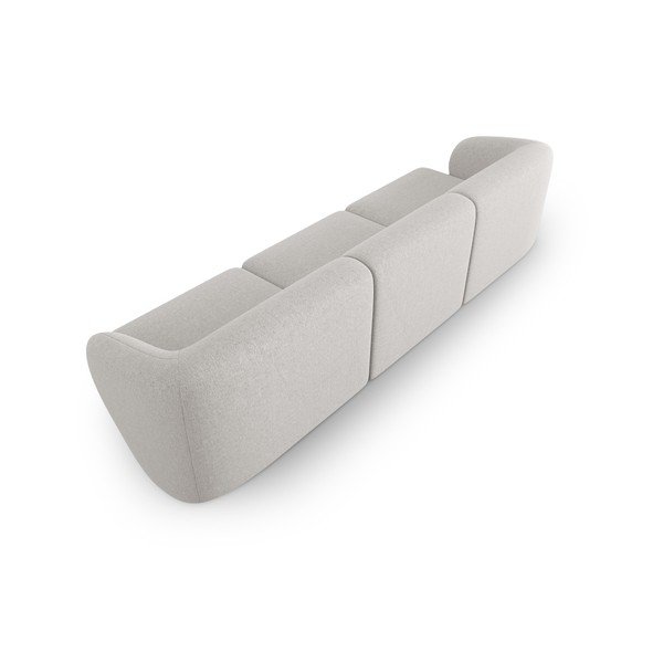 Šviesiai pilkos spalvos iš šenilinio audinio sofa 266 cm Paolo – Milo Casa-image-3