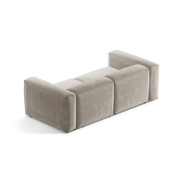 Smėlio spalvos iš kordinio velveto sofa 224 cm Bergamo – Cosmopolitan Design-image-4