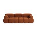 Oranžinės spalvos iš velveto sofa 285 cm Lokua – Makamii