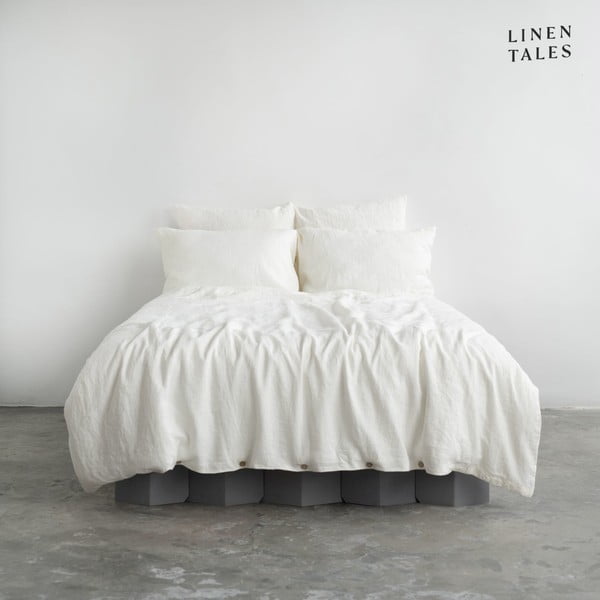 Balta patalynė viengulė lova 135x200 cm - Linen Tales