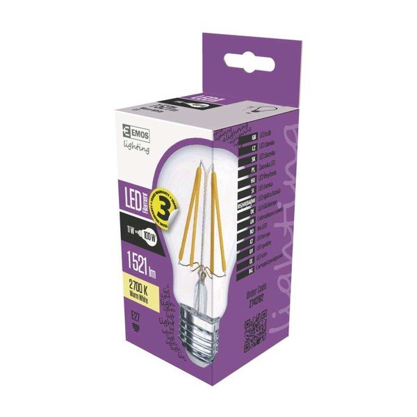LED lemputė EMOS Filament A60 Warm White, 11W E27-image-2