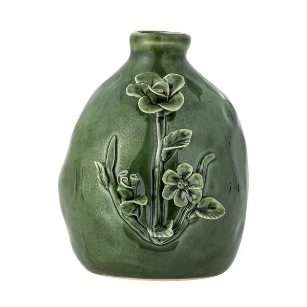 Žalios spalvos iš akmens masės vaza (aukštis 13,5 cm) Ramia – Bloomingville-image-3