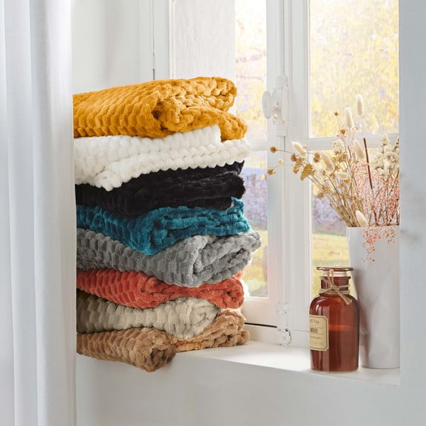 Mėlynos spalvos iš mikroflanelės antklodė ir pledas 125x150 cm Mini Frosty – douceur d'intérieur-image-4