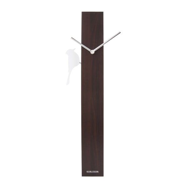 Rudas sieninis laikrodis "Karlsson Woodpecker", ilgis 60 cm