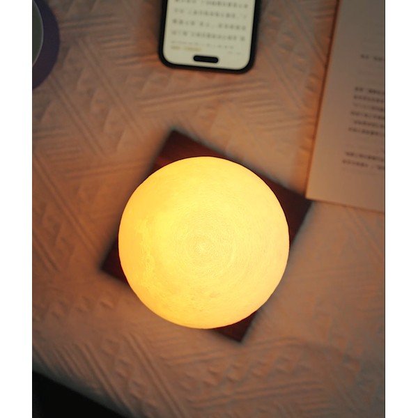 Tamsiai rudos spalvos šviečianti dekoracija USB ø 12 cm Smart LunaSpin – Gingko-image-4