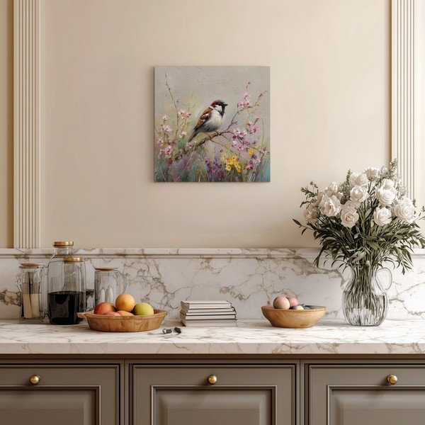Spausdintas paveikslas tapyba ant drobės 32x32 cm Sparrow – Styler-image-1
