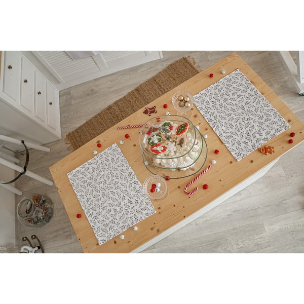 Iš tekstilės padėkliukai 2 vnt. su Kalėdų motyvu 35x45 cm Mistletoe Kiss – Butter Kings-image-1