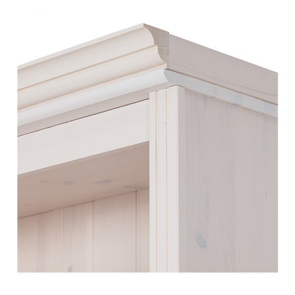 Iš pušies masyvo vitrina baltos spalvos 148x223 cm Anita – Støraa-image-1