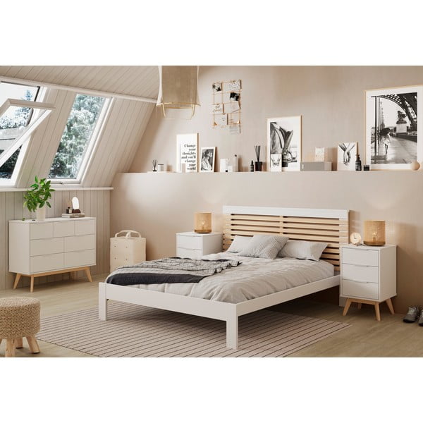 Balta žema komoda 120x83 cm Campus - Marckeric-image-1