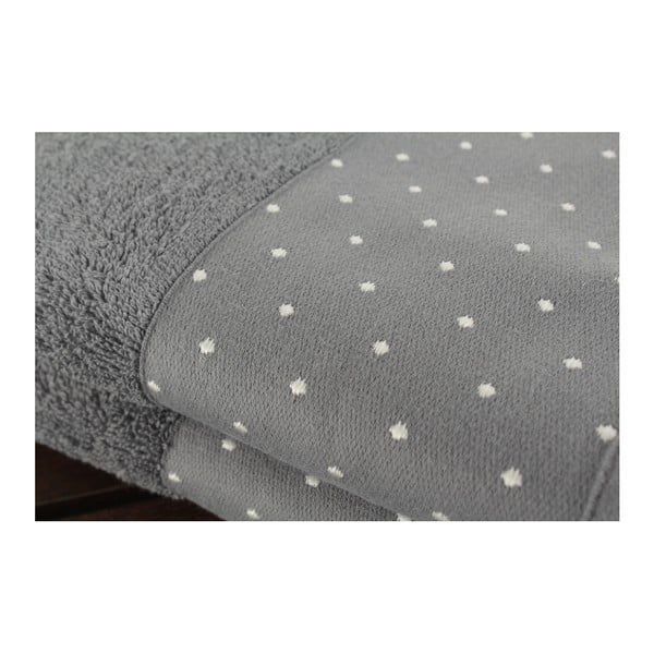 2 pilkų medvilninių rankšluosčių rinkinys Patricia, 50 x 90 cm-image-1