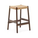 Rudos spalvos/natūralios spalvos iš ąžuolo masyvo baro kėdžių komplektas 2 vnt. (sėdynės aukštis 66 cm) Yalia – Kave Home