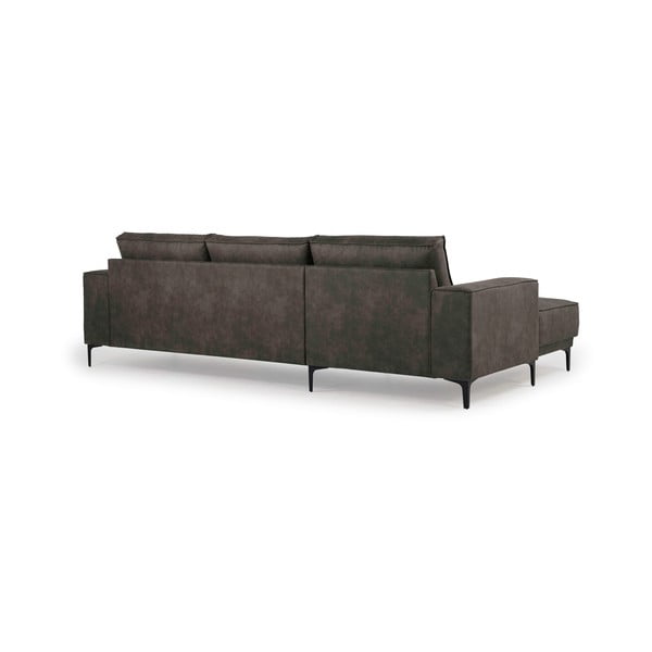 Iš dirbtinės odos kampinė sofa antracito spalvos (su kairiuoju kampu) Copenhagen – Scandic-image-3
