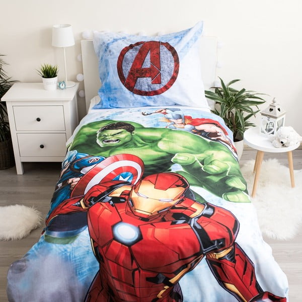 Vaikiška medvilninė patalynė Jerry Fabrics Avengers Heroes, 140 x 200 cm-image-1