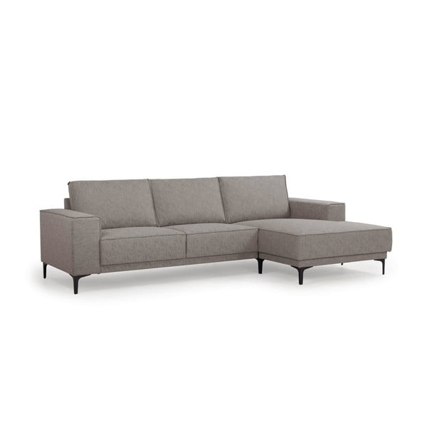 Kampinė sofa pilkos spalvos/rudos spalvos (su kairiuoju kampu) Copenhagen – Scandic-image-2