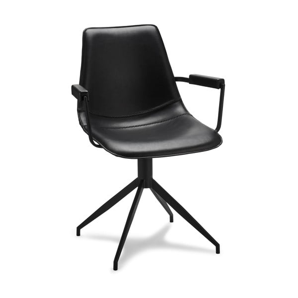 Valgomojo kėdės su pasukimo funkcija juodos spalvos 2 vnt. Isabel – Furnhouse