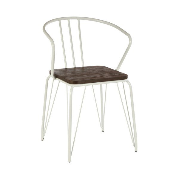 Baltos spalvos/natūralios spalvos iš guobos masyvo valgomojo kėdė District – Premier Housewares
