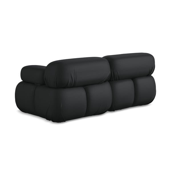 Juodos spalvos iš dirbtinės odos sofa 190 cm Lokua – Makamii-image-4