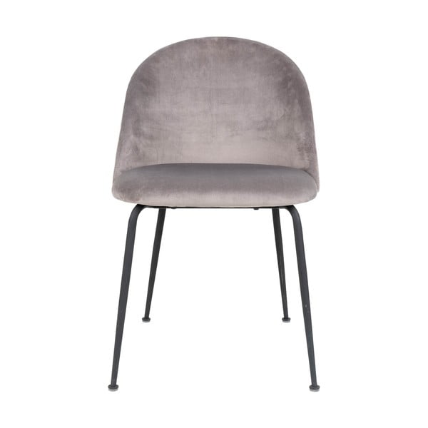 Iš aksomo valgomojo kėdės šviesiai pilkos spalvos 2 vnt. Geneve – House Nordic-image-2