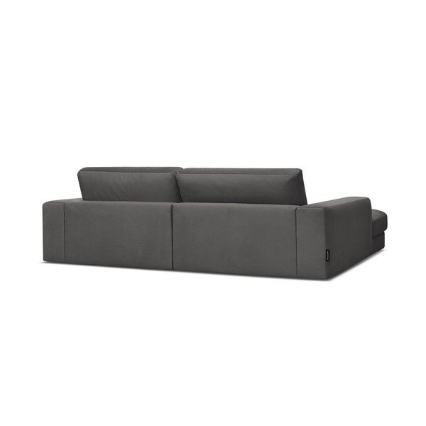 Antracito spalvos kampinė sofa iš velveto (su dešiniuoju kampu/su gultu) Sierra – Bobochic Paris-image-4