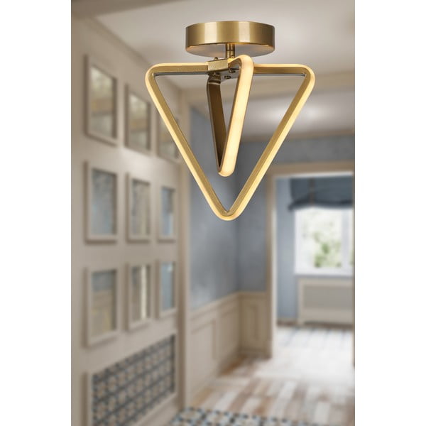 Bronzinės spalvos iš metalo lubinis šviestuvas LED Baris – Squid Lighting-image-1