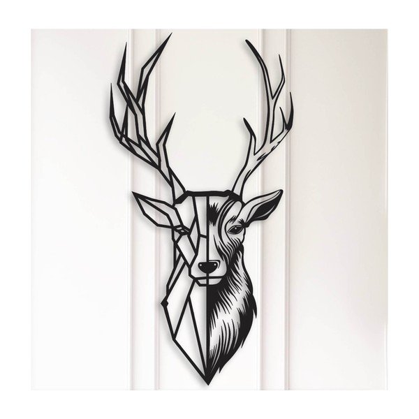 Juoda sienų dekoracija "Mighty Deer