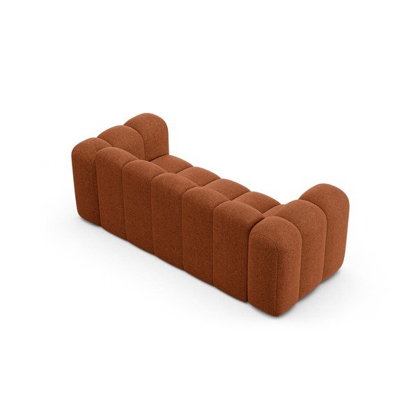 Raudonos plytų spalvos sofa iš šenilinio audinio 200 cm Lupine – Micadoni -image-2