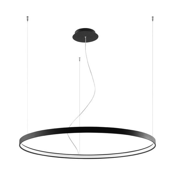 Juodos spalvos iš aliuminio kabantis šviestuvas LED ø 110 cm RIO – Thoro