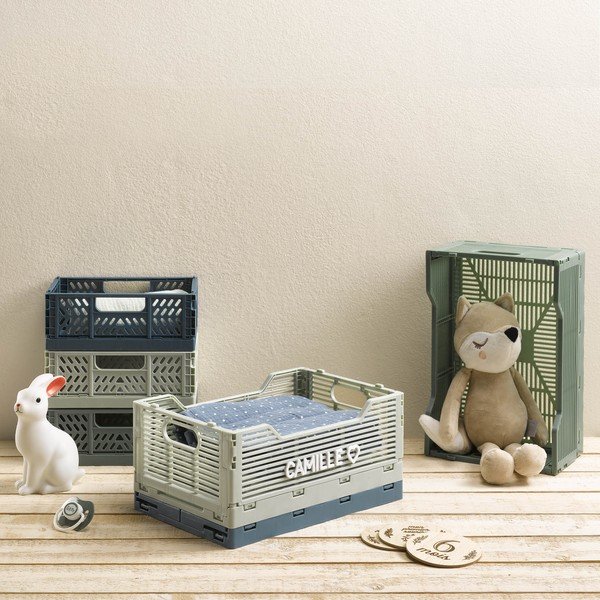 Daiktadėžė iš plastiko šviesiai žalios spalvos 40x30x17 cm – Homéa-image-1