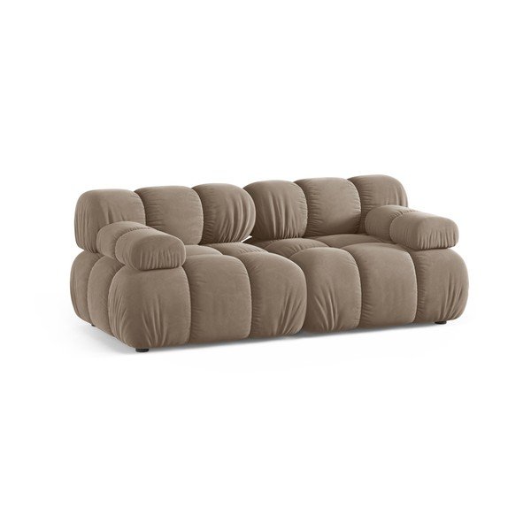 Smėlio spalvos sofa iš velveto 188 cm – Micadoni -image-1