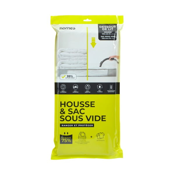 Vakuuminė iš plastiko daiktadėžė po lova 105x45x15 cm – Homéa-image-1