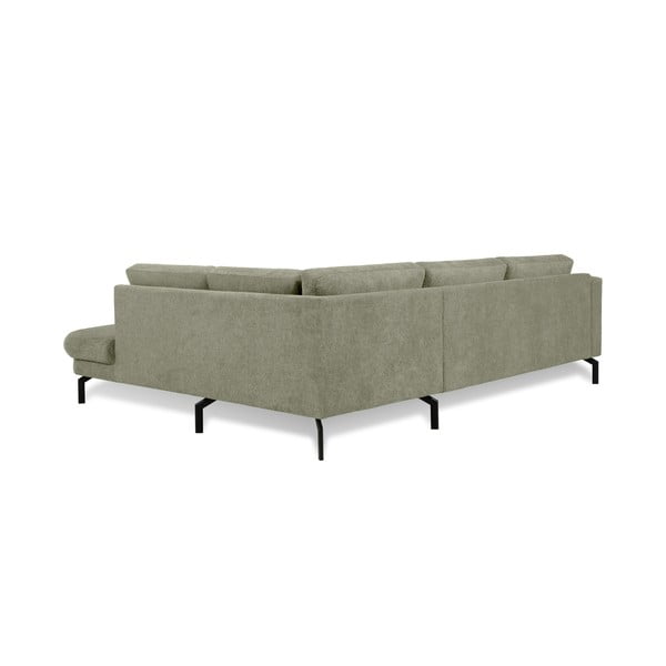 Kampinė sofa šviesiai žalios spalvos (su dešiniuoju kampu) Gomero – Scandic-image-2
