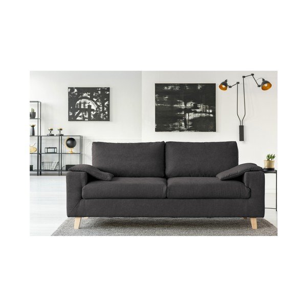 Tamsiai pilka trivietė sofa Cosmopolitan design Caracas-image-3