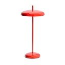 Raudonos spalvos stalinis šviestuvas LED su pritemdymo funkcija (aukštis 35 cm) su metaliniu gaubtu Porte – Kave Home