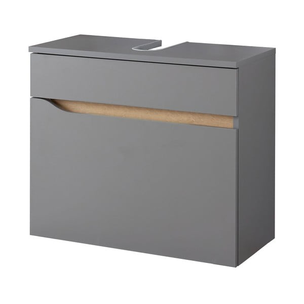 Pilka spintelė po praustuvu be maišytuvo 60x53 cm Set 357 - Pelipal-image-2