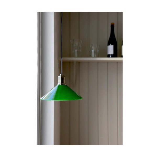 Žalios spalvos/žalvario spalvos kabantis šviestuvas ø 25 cm su stiklo gaubtu Vela – Markslöjd-image-1