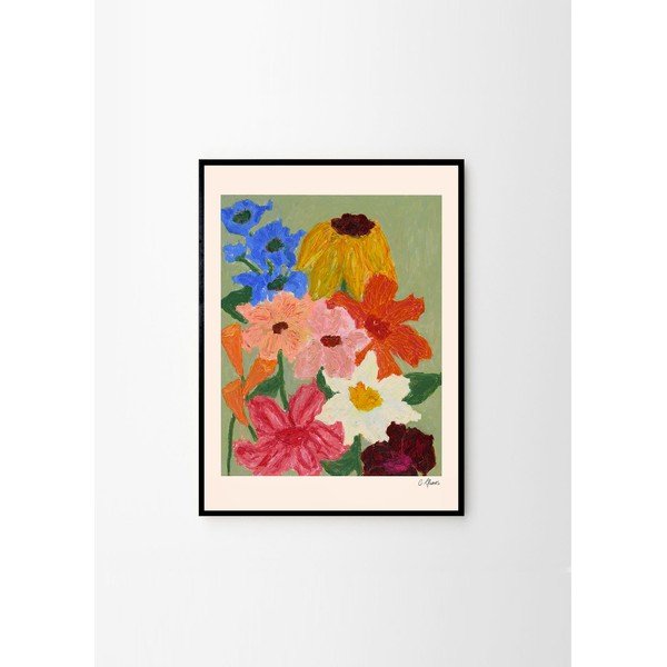 Plakatas 50x70 cm Flowers on Sage Green – Carla Llanos – The Poster Club-image-4