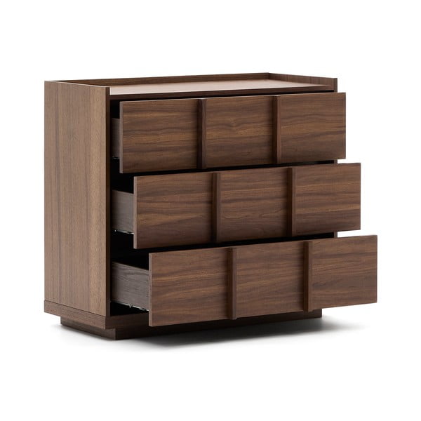 Rudos spalvos šoninė spintelė iš riešutmedžio 100x78x50 cm Onix – Kave Home-image-4
