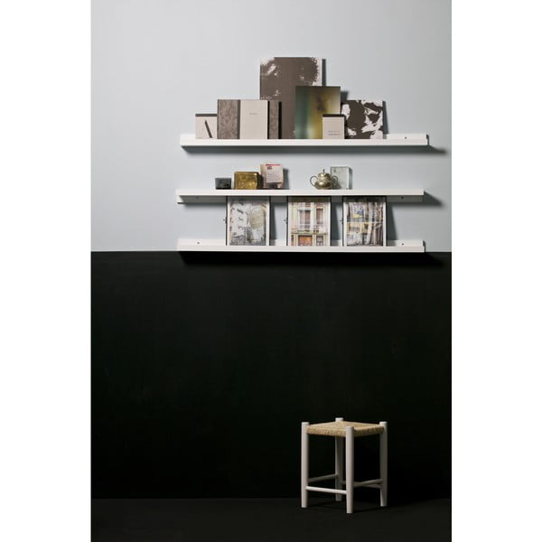 Sieninė lentyna baltos spalvos paveikslėliams 120 cm Studio – WOOOD-image-1