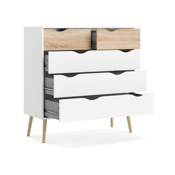 Balta komoda Tvilum Oslo, 99 x 101 cm-image-4