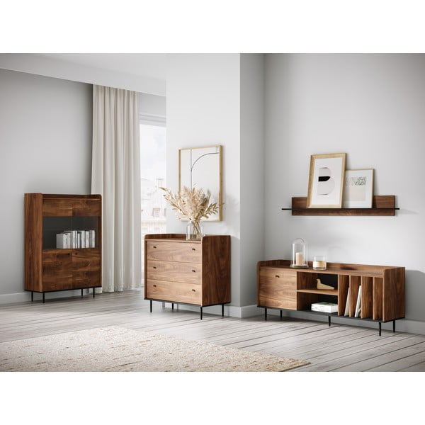 Žema riešutmedžio 90x90 cm komoda Ely - Cosmopolitan Design-image-1