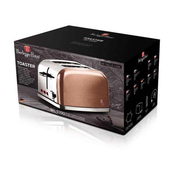 Smėlio spalvos skrudintuvas Rosegold Metallic Line - BerlingerHaus-image-3